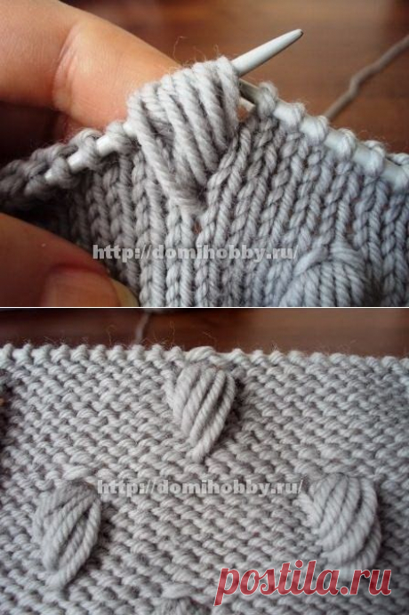 Вязание: красивые шишечки спицами
