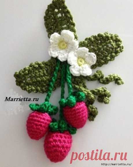 Delicadezas en crochet Gabriela: Fresa, lirios y rosas crochet. Esquemas