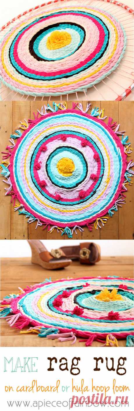 Make Rag Rug From Old T-shirts - A Piece Of Rainbow