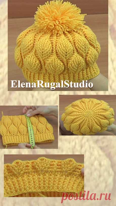 3D Leaves Beanie Hat Tutorial 153