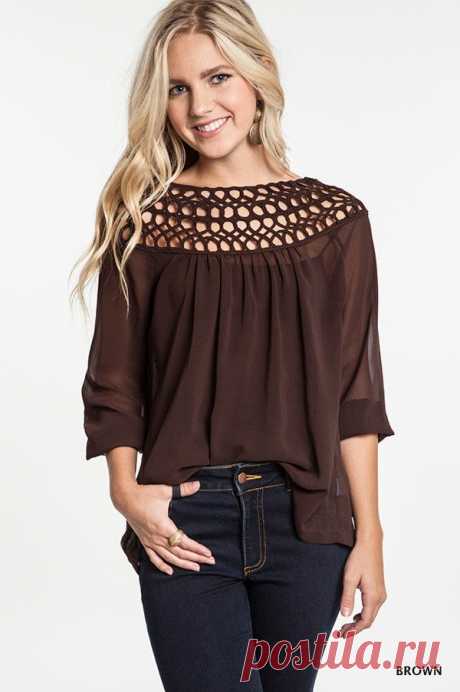 Braided Boat Neck Tunic Top - Four Colors Available