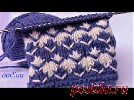 Узор 2-х цветный/ knitting pattern/