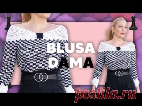 Cómo hacer una BLUSA a CROCHET para DAMA en TEJER ES DE GUAPAS