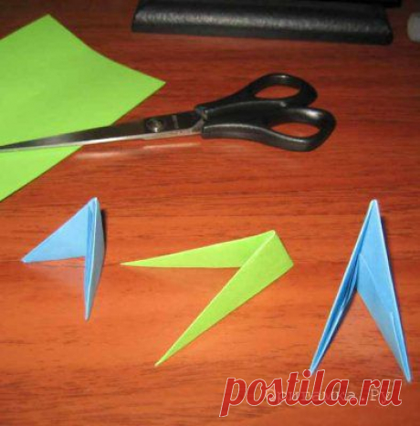 Складываем треугольные модули из бумаги. Модульное оригами для начинающих
