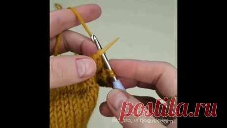 Красивое закрытие петель (крючком ) вязаного спицами изделия
#knitting #crochet #закрытие_петель #полезные_советы_вязание