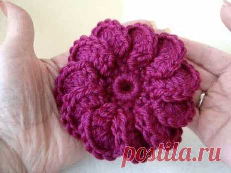 DIY how to crochet 3 crochet flowers