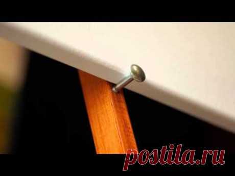 Мольберт из трех реек или как сделать складной мольберт своими руками Homemade easel - YouTube