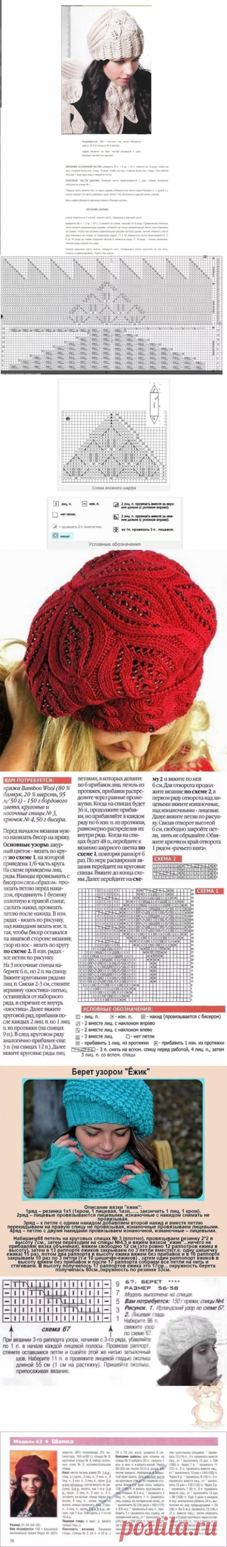вязанные береты для женщин за 50 спицами со схемами и описанием: 10 тыс изображений найдено в Яндекс.Картинках