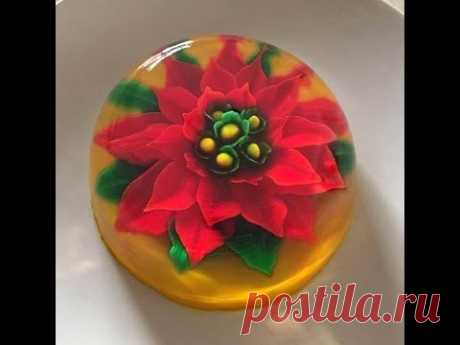 3D GELATIN ART POINSETTIA  FLOWER