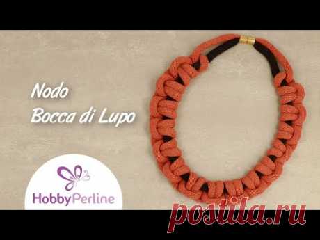 Collana Macramè con nodo Bocca di Lupo | TUTORIAL - HobbyPerline.com