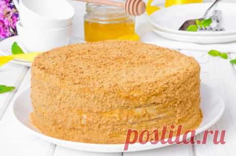 Медовый торт со сметанным кремом классический рецепт с фото пошагово - 1000.menu