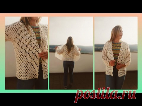 Cardigan Carol a crochet ✨Parte 1 de 2