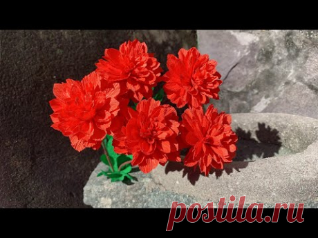 ABC TV | How To Make Paper Flower With Crepe Paper #14 - Craft Tutorial
