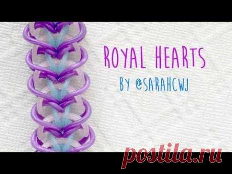 Rainbow Loom Bands Royal Hearts Bracelet by @SarahCJW