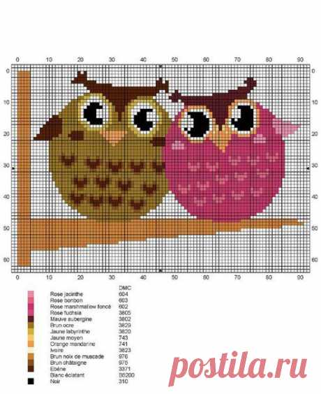 Вышивка крестиком. Совушки. - ярмарки и дизайн-мареты 4 сезона в Москве и Санкт-Петербурге