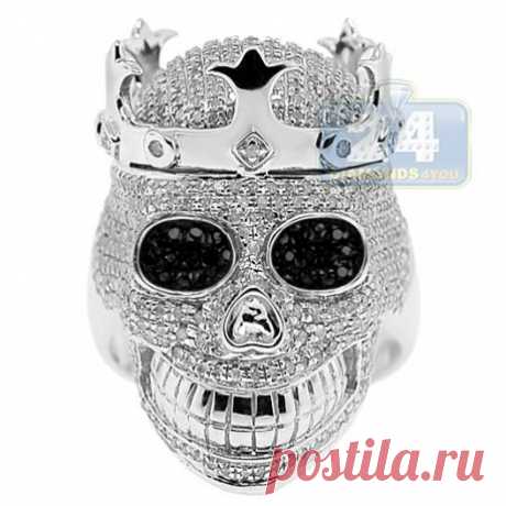 925 Sterling Silver 2.75 ct White Diamond Mens Skull Ring Buy Online high-quality 925 Sterling Silver 2.75 ct White Diamond Mens Skull Ring at the lowest price. Free shipping.