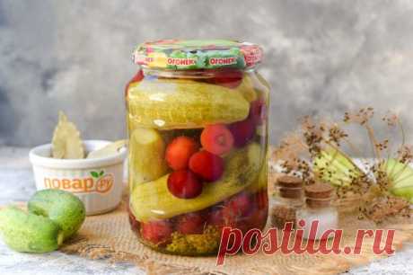 Огурцы с вишней на зиму - пошаговый рецепт с фото на Повар.ру