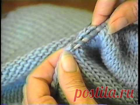 Sweater Finishing: Pick up Stitches Around the Neck - YouTube