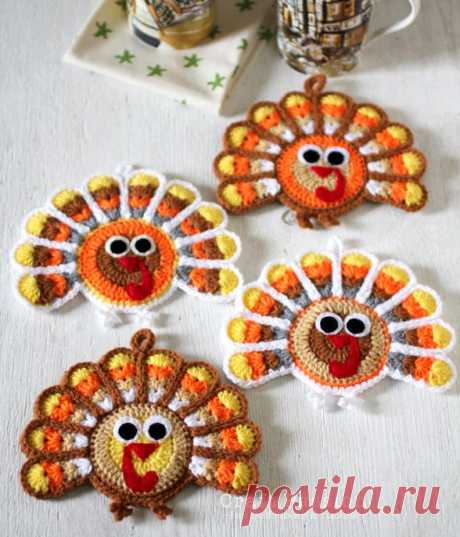 Crochet |Turkey Coasters And Ornaments