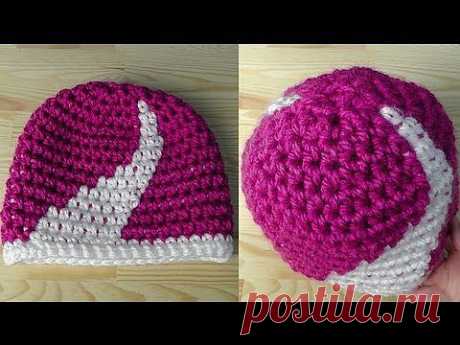 ▶ How to crochet a swirl hat - YouTube