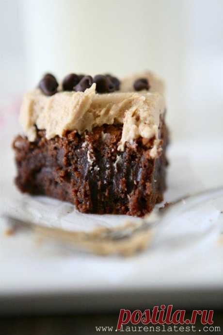 Lauren's Latest » Fudgy Brownies with Cookie Butter Frosting