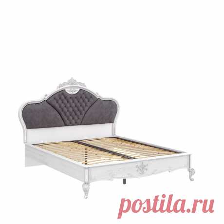 Кровать двуспальная в стиле барокко белого цвета с патиной купить по цене 75 200 руб. в Москве — интернет-магазин Chudo-magazin.ru