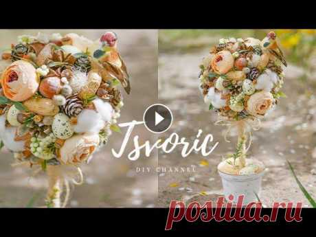 Пасхальный топиарий / DIY TSVORIC #tsvoric #пасхальныйдекор #топиарий Привет, я немного приболела и надеюсь вы не очень обидитесь, что я в очках. Уж никак не могла открыть глаза на сол... 
весенние поделки с детьми