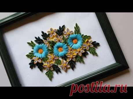 Paper Quilling Designs | Wall Frames Flowers DIY | HandiWorks #48