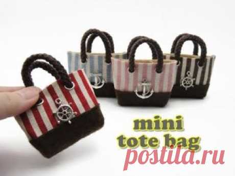 DIY Miniature Doll Mini Tote Bag - No Sew!