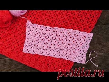 Crochet pattern «Три столбика» узор крючком