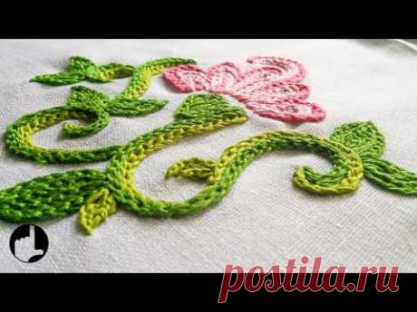 Embroidery Flower | Braided Chain Stitch by Hand | HandiWorks #8