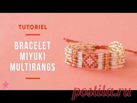 Bracelet Perles Miyuki au Métier à Tisser avec Fils Perlées