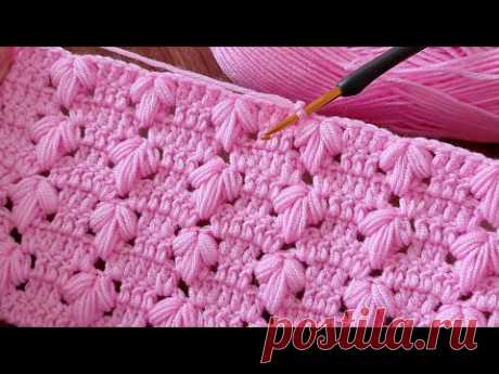 Unique Very Easy Crochet sewing pattern baby blanket consisting of two rows for beginners