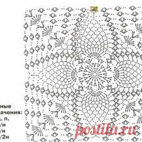 Мотив для вязаной подушки