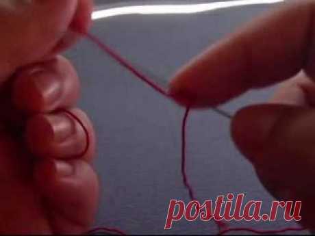 Needle tatting - basic ring on single thread