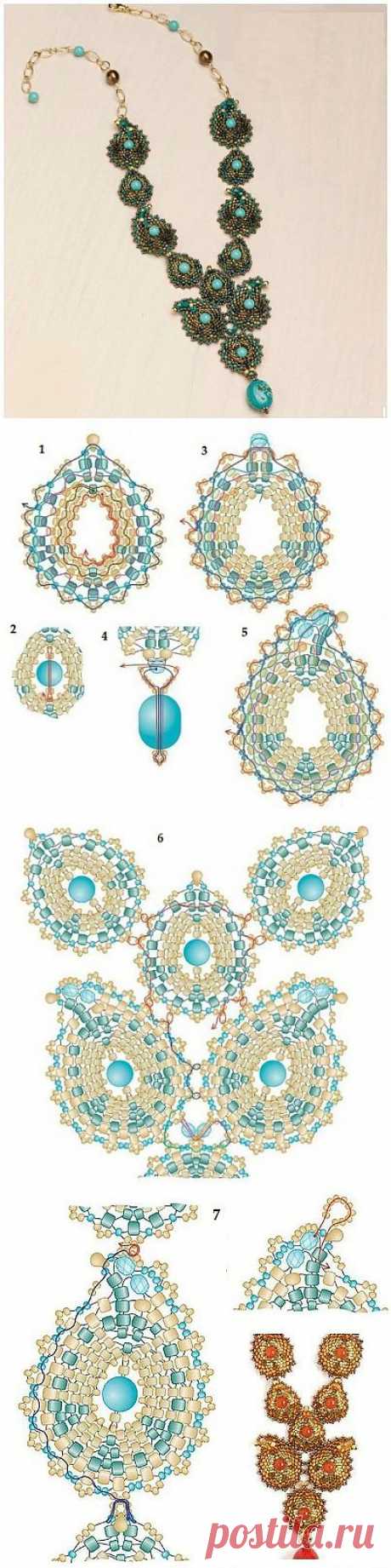 Бисероплетение украшения. Колье из бисера своими руками. | Laboratory household