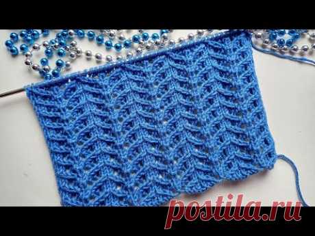 Ажурный узор💙Красивый узор спицами/Схема узора🔵/Openwork pattern/Beautiful knitting pattern🔷️