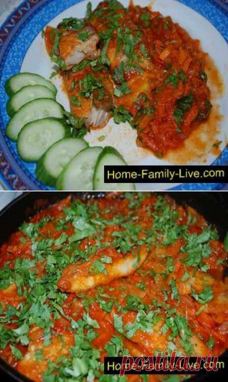 Рыба в томатном соусе - пошаговый рецепт с фотоКулинарные рецепты