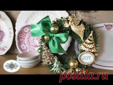 Mini Costume Jewelry Christmas Wreath