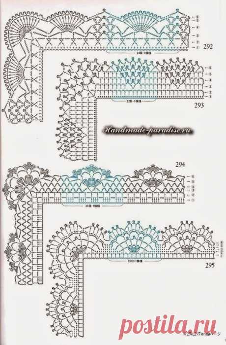 Схемы мотивов для пледа крючком. Подборка японских схем для вязания крючком пледов, покрывал, подушек, скатерти, шалей и палантинов, а также схем обвязки