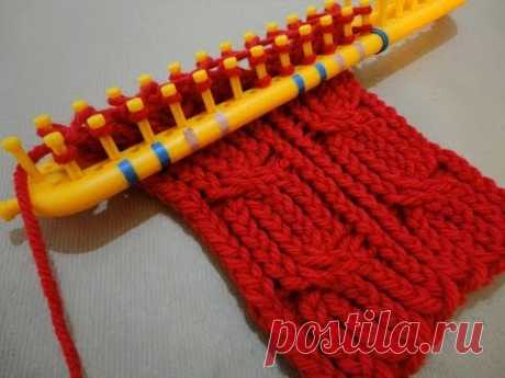 How to Loom Knit a Cabled Scarf with a rectangular loom (DIY Tutorial)