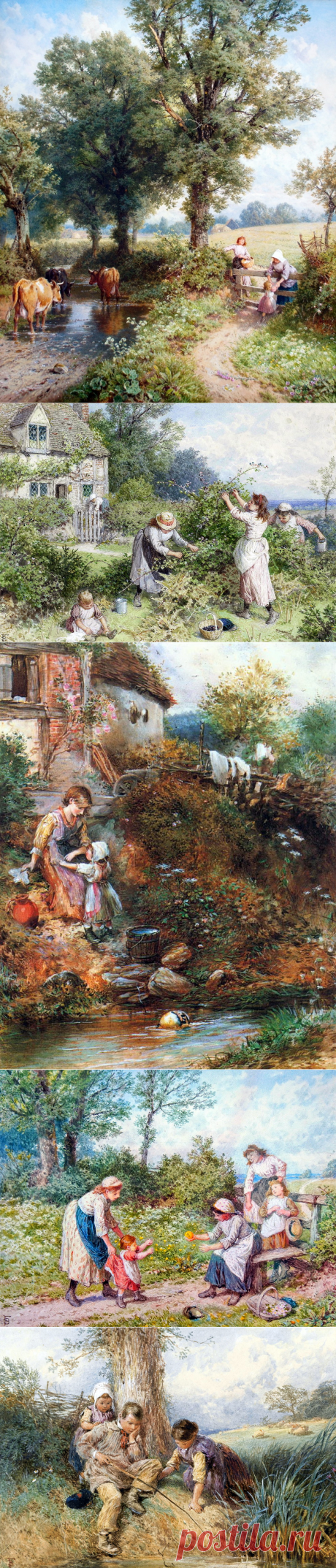 Деревенское. Художник Myles Birket Foster