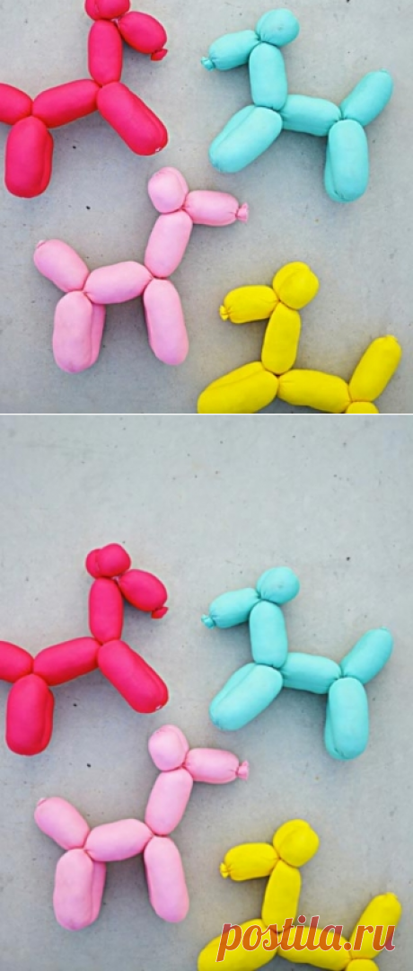 Stuffed balloon animals - Free sewing pattern