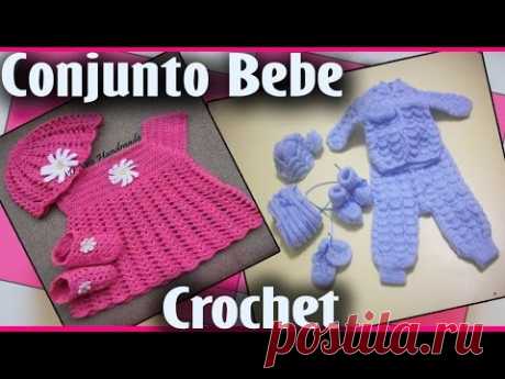 Conjunto Para Bebe - Tejido a Crochet