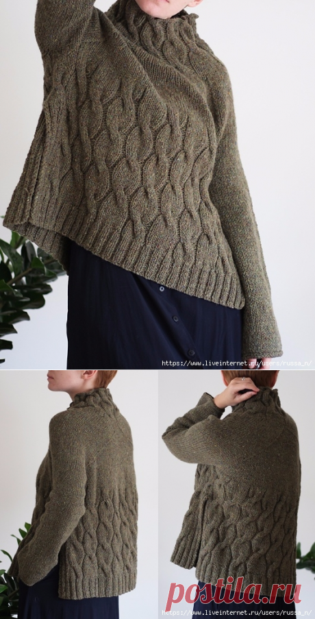 Dark Moss Pullover by Teti Nutsknitwear Design.