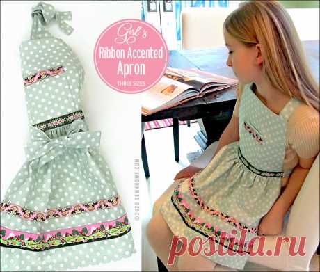 Girl’s Ribbon Accented Apron - Sew4Home