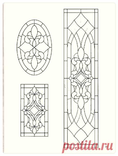 Витражная роспись по стеклу. Шаблоны - HANDMADE по-русски