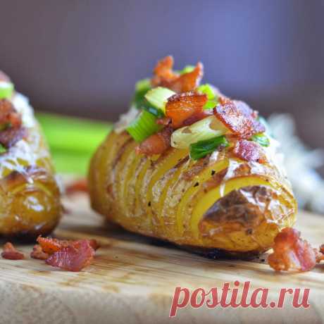 InVkus: Запеченная картошка с сыром, беконом и луком. Мммм, вкуснота!