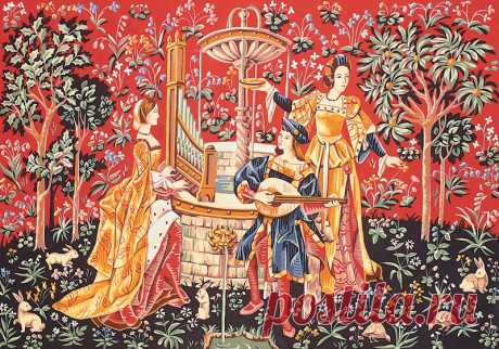 NeedlepointUS: SEG de Paris Needlepoint - Tapestries - Concert a la Fontaine (Concert at the Fountain), Canvas or Kit, S933-09