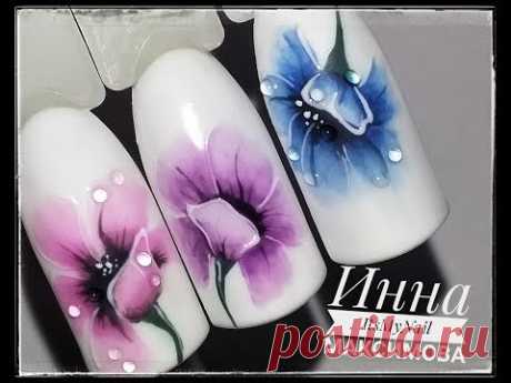 🌸Нежные ЦВЕТЫ на ногтях🌸Дизайн ногтей гель лаком🌸Nail Design Shellac🌸